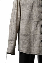 画像をギャラリービューアに読み込む, A TENTATIVE ATELIER exclusive Alvin BLOCK PRINT SHIRT (BLACK BEIGE)