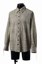 画像をギャラリービューアに読み込む, A TENTATIVE ATELIER exclusive Alvin BLOCK PRINT SHIRT (BLACK BEIGE)