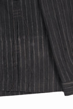 画像をギャラリービューアに読み込む, A TENTATIVE ATELIER Abel G. PIPING POCKET WORKER SHIRT (BROWN GREY STRIPES)