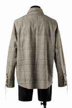 画像をギャラリービューアに読み込む, A TENTATIVE ATELIER exclusive Alvin BLOCK PRINT SHIRT (BLACK BEIGE)