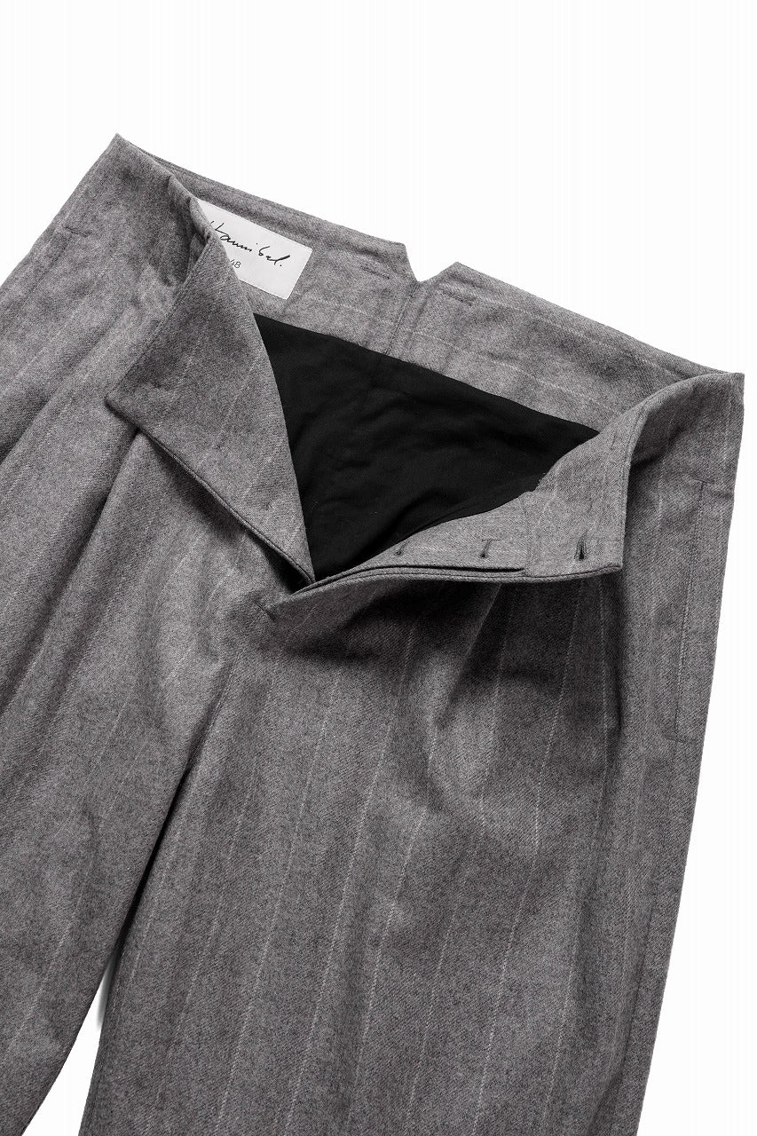 画像をギャラリービューアに読み込む, Hannibal. Wide Pleated Trousers / Homer 222. (GREY MARBLE)