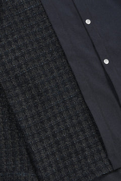 画像をギャラリービューアに読み込む, 【SAMPLE SALE】A.F ARTEFACT SNAPPED PANEL SWITCHING SHIRT / COMBI TWILL &amp; TWEED (NAVY)