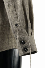 画像をギャラリービューアに読み込む, A TENTATIVE ATELIER exclusive Alvin BLOCK PRINT SHIRT (BLACK BEIGE)