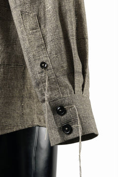 画像をギャラリービューアに読み込む, A TENTATIVE ATELIER exclusive Alvin BLOCK PRINT SHIRT (BLACK BEIGE)