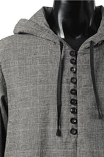 画像をギャラリービューアに読み込む, A TENTATIVE ATELIER Branka WASHED HOUNDSTOOTH OVERSIZE HOODY (DARK BROWN)