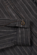 画像をギャラリービューアに読み込む, A TENTATIVE ATELIER Abel G. PIPING POCKET WORKER SHIRT (BROWN GREY STRIPES)