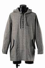 画像をギャラリービューアに読み込む, A TENTATIVE ATELIER Branka WASHED HOUNDSTOOTH OVERSIZE HOODY (DARK BROWN)