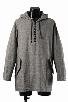 画像をギャラリービューアに読み込む, A TENTATIVE ATELIER Branka WASHED HOUNDSTOOTH OVERSIZE HOODY (DARK BROWN)
