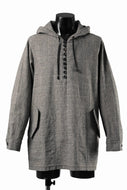 A TENTATIVE ATELIER Branka WASHED HOUNDSTOOTH OVERSIZE HOODY (DARK BROWN)