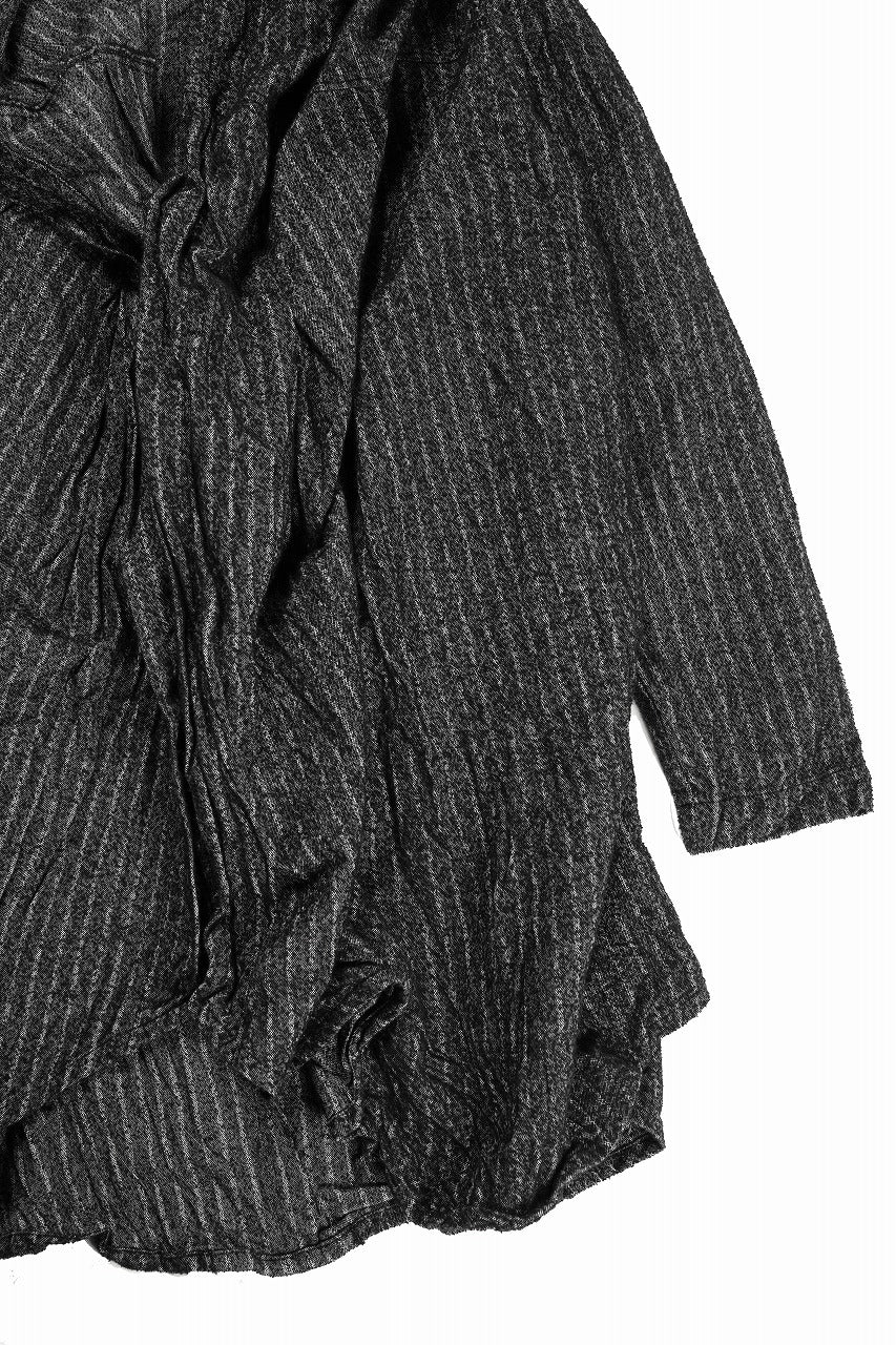 画像をギャラリービューアに読み込む, 【SAMPLE SALE】A.F ARTEFACT BIG HOODIE GOWN COAT / JP INK DYED (STRIPE)