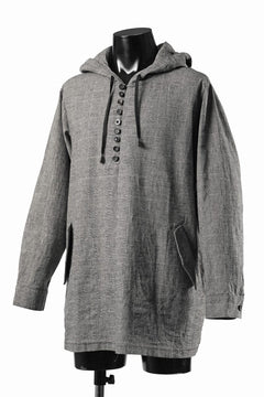 画像をギャラリービューアに読み込む, A TENTATIVE ATELIER Branka WASHED HOUNDSTOOTH OVERSIZE HOODY (DARK BROWN)
