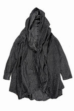 画像をギャラリービューアに読み込む, 【SAMPLE SALE】A.F ARTEFACT BIG HOODIE GOWN COAT / JP INK DYED (STRIPE)