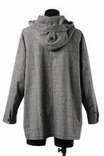 画像をギャラリービューアに読み込む, A TENTATIVE ATELIER Branka WASHED HOUNDSTOOTH OVERSIZE HOODY (DARK BROWN)