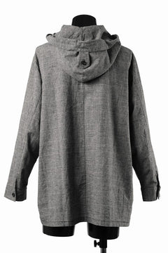 画像をギャラリービューアに読み込む, A TENTATIVE ATELIER Branka WASHED HOUNDSTOOTH OVERSIZE HOODY (DARK BROWN)