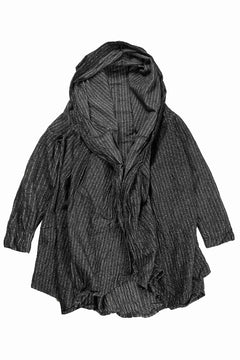 画像をギャラリービューアに読み込む, 【SAMPLE SALE】A.F ARTEFACT BIG HOODIE GOWN COAT / JP INK DYED (STRIPE)