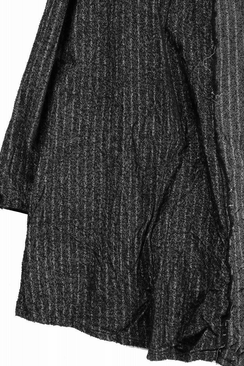 画像をギャラリービューアに読み込む, 【SAMPLE SALE】A.F ARTEFACT BIG HOODIE GOWN COAT / JP INK DYED (STRIPE)