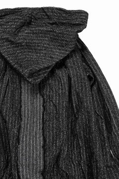 画像をギャラリービューアに読み込む, 【SAMPLE SALE】A.F ARTEFACT BIG HOODIE GOWN COAT / JP INK DYED (STRIPE)