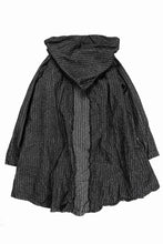 画像をギャラリービューアに読み込む, 【SAMPLE SALE】A.F ARTEFACT BIG HOODIE GOWN COAT / JP INK DYED (STRIPE)