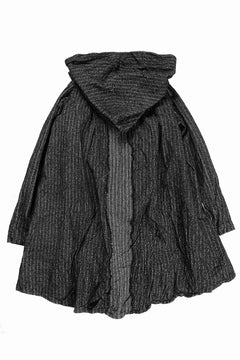 画像をギャラリービューアに読み込む, 【SAMPLE SALE】A.F ARTEFACT BIG HOODIE GOWN COAT / JP INK DYED (STRIPE)