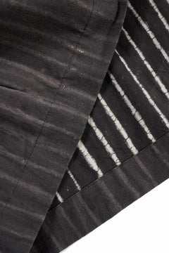 画像をギャラリービューアに読み込む, A TENTATIVE ATELIER Abel G. PIPING POCKET WORKER SHIRT (BROWN GREY STRIPES)