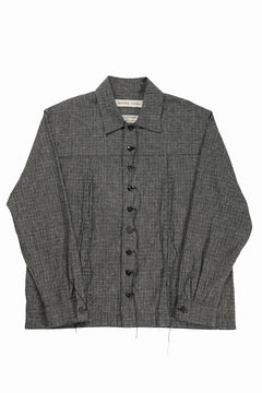 画像をギャラリービューアに読み込む, A TENTATIVE ATELIER Abel G. MULTI-STITCHES WORKER SHIRT (BLACK)