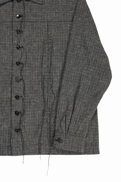 画像をギャラリービューアに読み込む, A TENTATIVE ATELIER Abel G. MULTI-STITCHES WORKER SHIRT (BLACK)