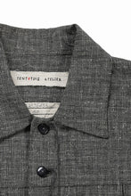 画像をギャラリービューアに読み込む, A TENTATIVE ATELIER Abel G. MULTI-STITCHES WORKER SHIRT (BLACK)