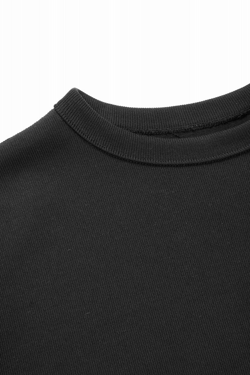 画像をギャラリービューアに読み込む, N/07 BASIC TOP / RIBBED CARDBOARD KNIT JERSEY (BLACK)