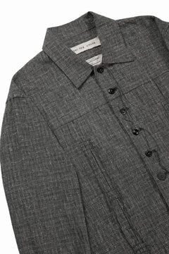 画像をギャラリービューアに読み込む, A TENTATIVE ATELIER Abel G. MULTI-STITCHES WORKER SHIRT (BLACK)