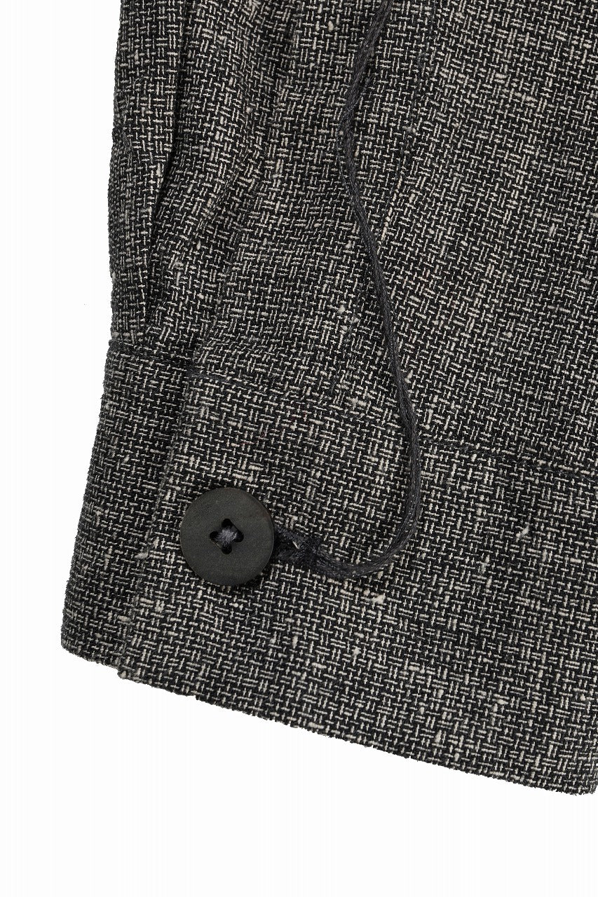 A TENTATIVE ATELIER Abel G. MULTI-STITCHES WORKER SHIRT (BLACK)