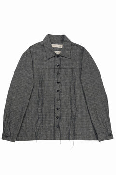 画像をギャラリービューアに読み込む, A TENTATIVE ATELIER Abel G. MULTI-STITCHES WORKER SHIRT (BLACK)