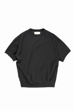 画像をギャラリービューアに読み込む, N/07 BASIC TOP / RIBBED CARDBOARD KNIT JERSEY (BLACK)