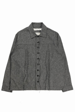 画像をギャラリービューアに読み込む, A TENTATIVE ATELIER Abel G. MULTI-STITCHES WORKER SHIRT (BLACK)