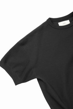 画像をギャラリービューアに読み込む, N/07 BASIC TOP / RIBBED CARDBOARD KNIT JERSEY (BLACK)
