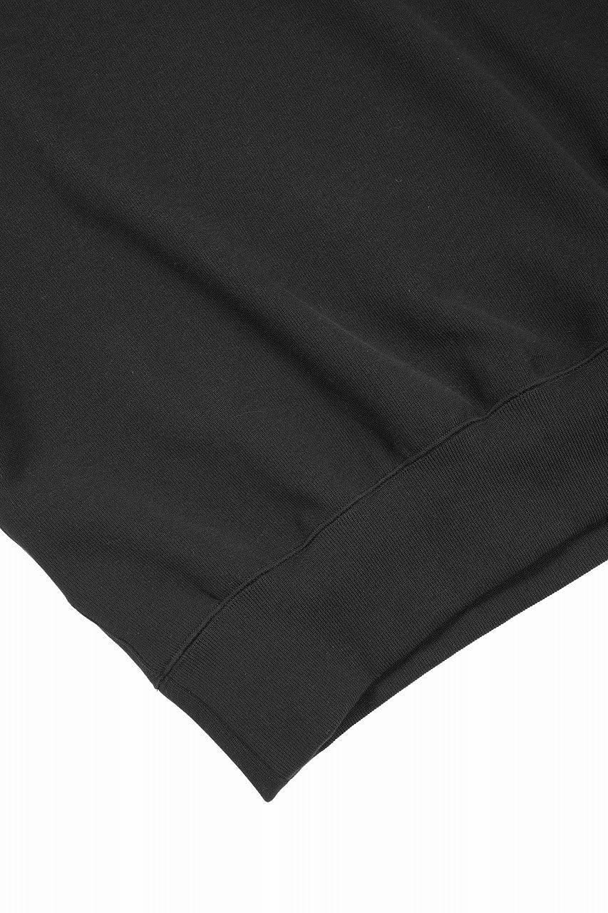 N/07 BASIC TOP / RIBBED CARDBOARD KNIT JERSEY (BLACK)