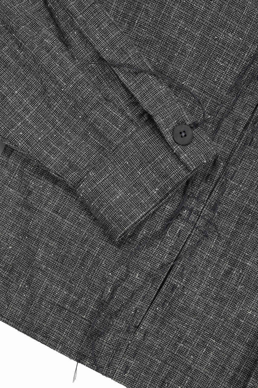 画像をギャラリービューアに読み込む, A TENTATIVE ATELIER Abel G. MULTI-STITCHES WORKER SHIRT (BLACK)