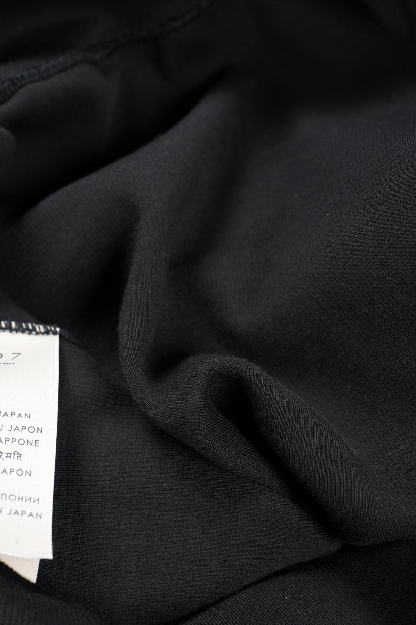 N/07 BASIC TOP / RIBBED CARDBOARD KNIT JERSEY (BLACK)
