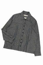 画像をギャラリービューアに読み込む, A TENTATIVE ATELIER Abel G. MULTI-STITCHES WORKER SHIRT (BLACK)
