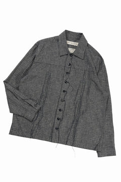 画像をギャラリービューアに読み込む, A TENTATIVE ATELIER Abel G. MULTI-STITCHES WORKER SHIRT (BLACK)