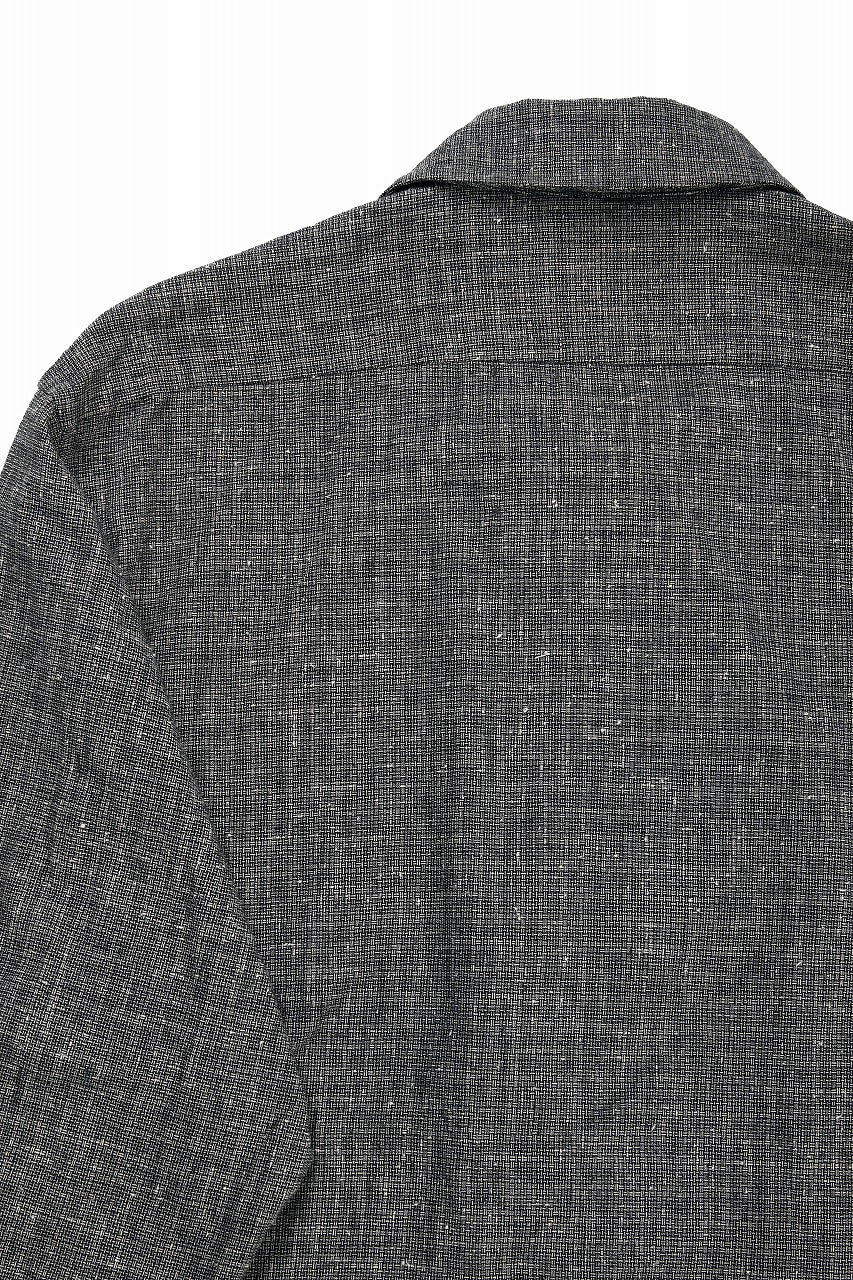 画像をギャラリービューアに読み込む, A TENTATIVE ATELIER Abel G. MULTI-STITCHES WORKER SHIRT (BLACK)