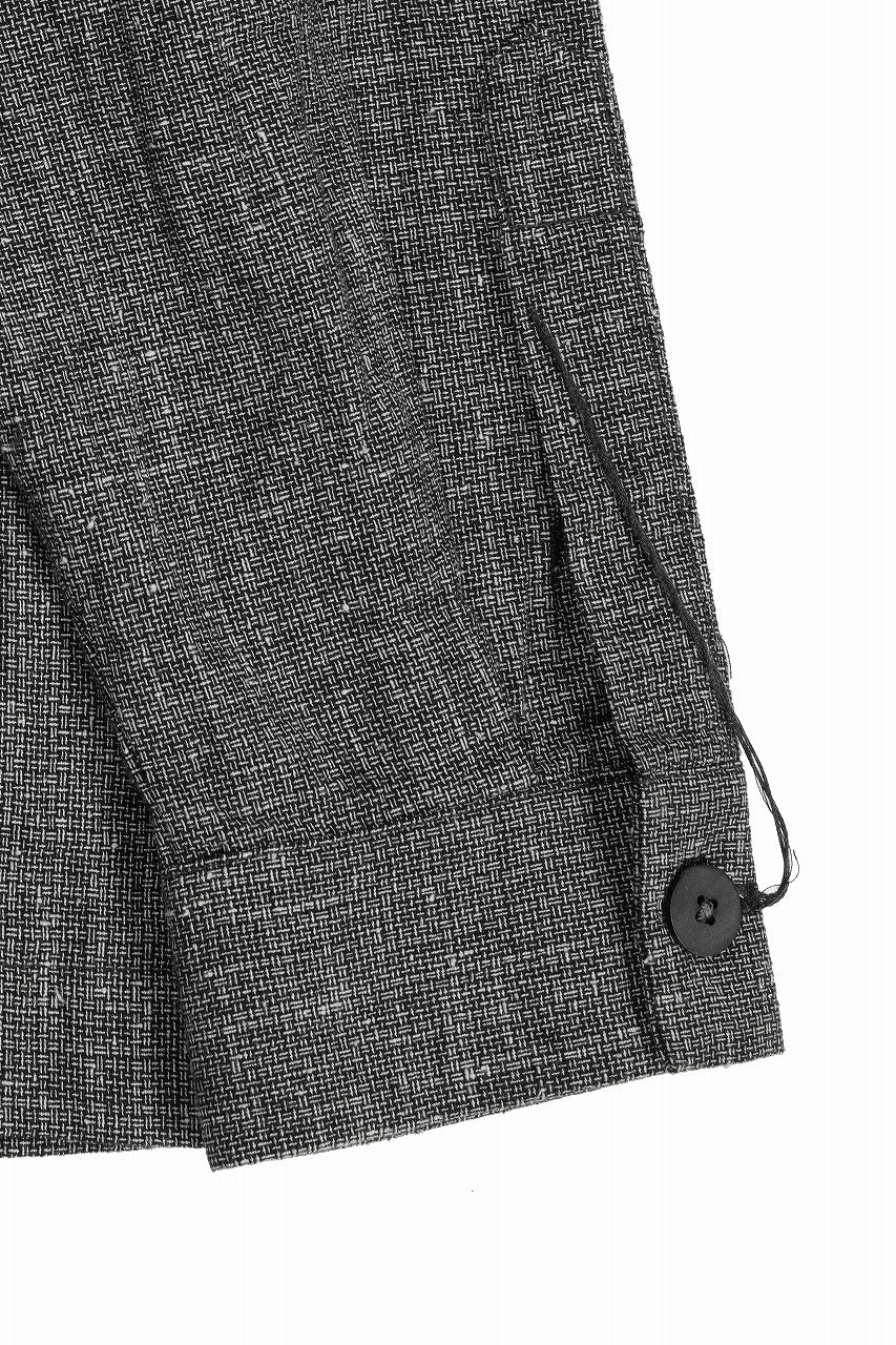 A TENTATIVE ATELIER Abel G. MULTI-STITCHES WORKER SHIRT (BLACK)