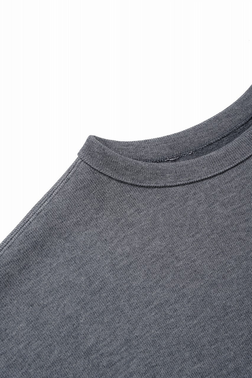 画像をギャラリービューアに読み込む, N/07 BASIC TOP / RIBBED CARDBOARD KNIT JERSEY (GREY)