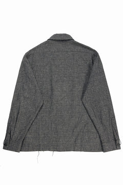 画像をギャラリービューアに読み込む, A TENTATIVE ATELIER Abel G. MULTI-STITCHES WORKER SHIRT (BLACK)