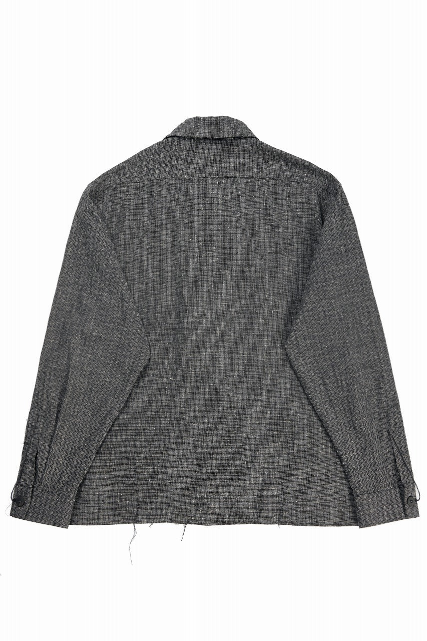 画像をギャラリービューアに読み込む, A TENTATIVE ATELIER Abel G. MULTI-STITCHES WORKER SHIRT (BLACK)
