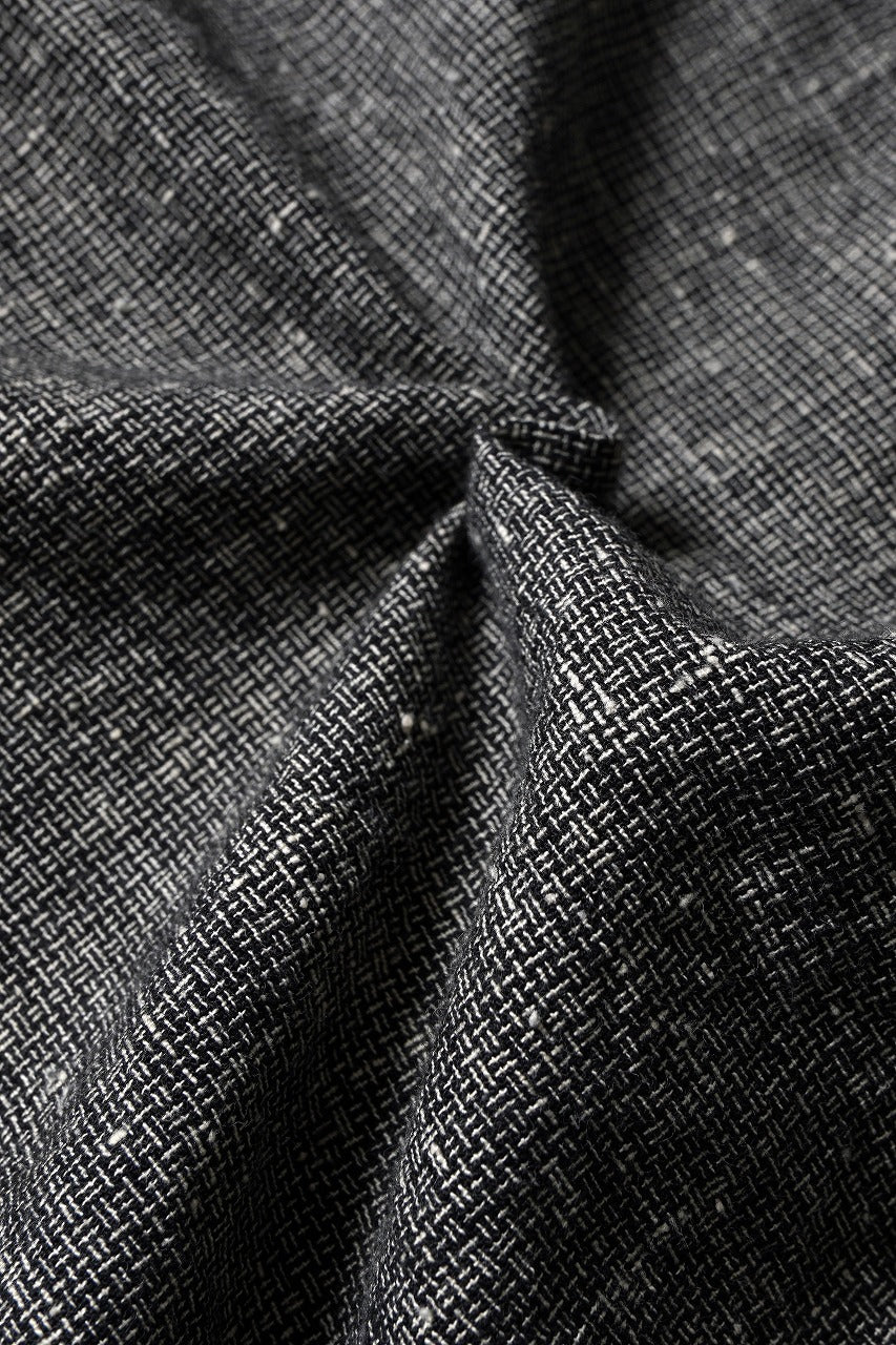 A TENTATIVE ATELIER Abel G. MULTI-STITCHES WORKER SHIRT (BLACK)