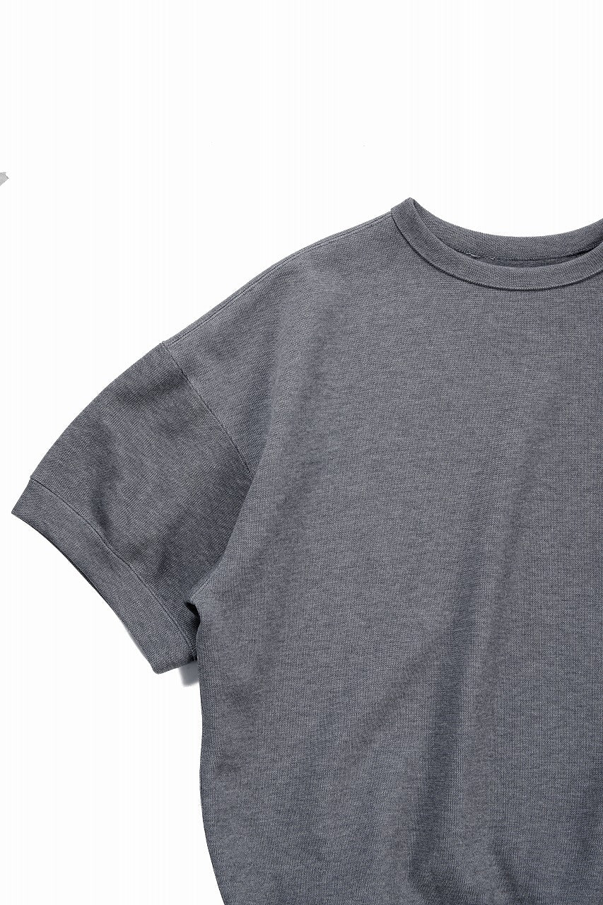 画像をギャラリービューアに読み込む, N/07 BASIC TOP / RIBBED CARDBOARD KNIT JERSEY (GREY)