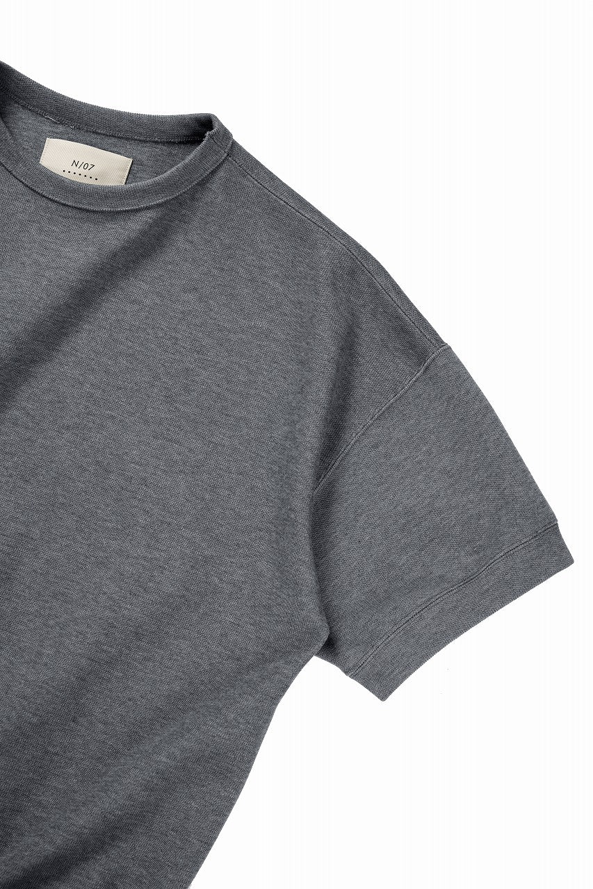 画像をギャラリービューアに読み込む, N/07 BASIC TOP / RIBBED CARDBOARD KNIT JERSEY (GREY)