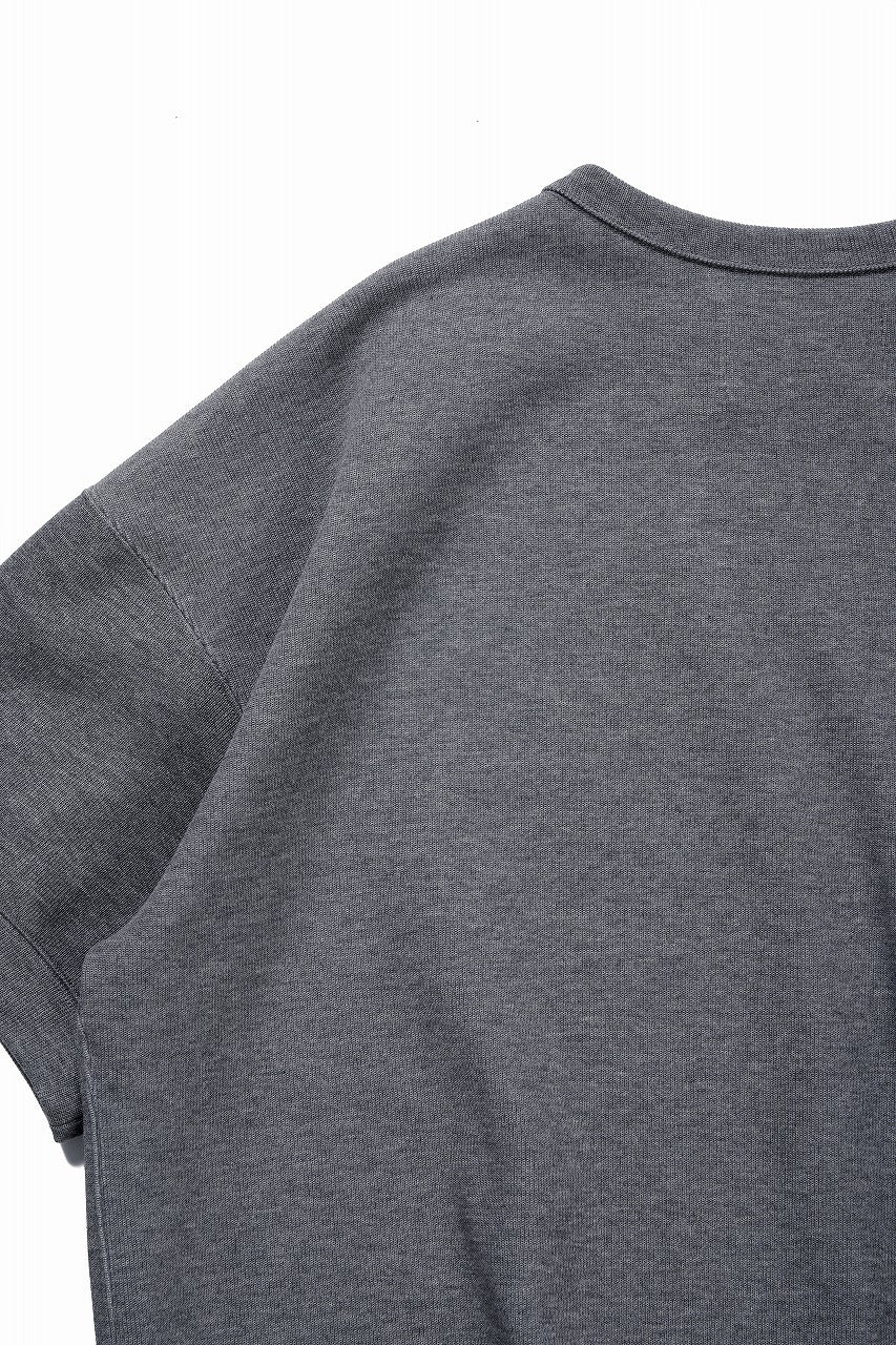 画像をギャラリービューアに読み込む, N/07 BASIC TOP / RIBBED CARDBOARD KNIT JERSEY (GREY)