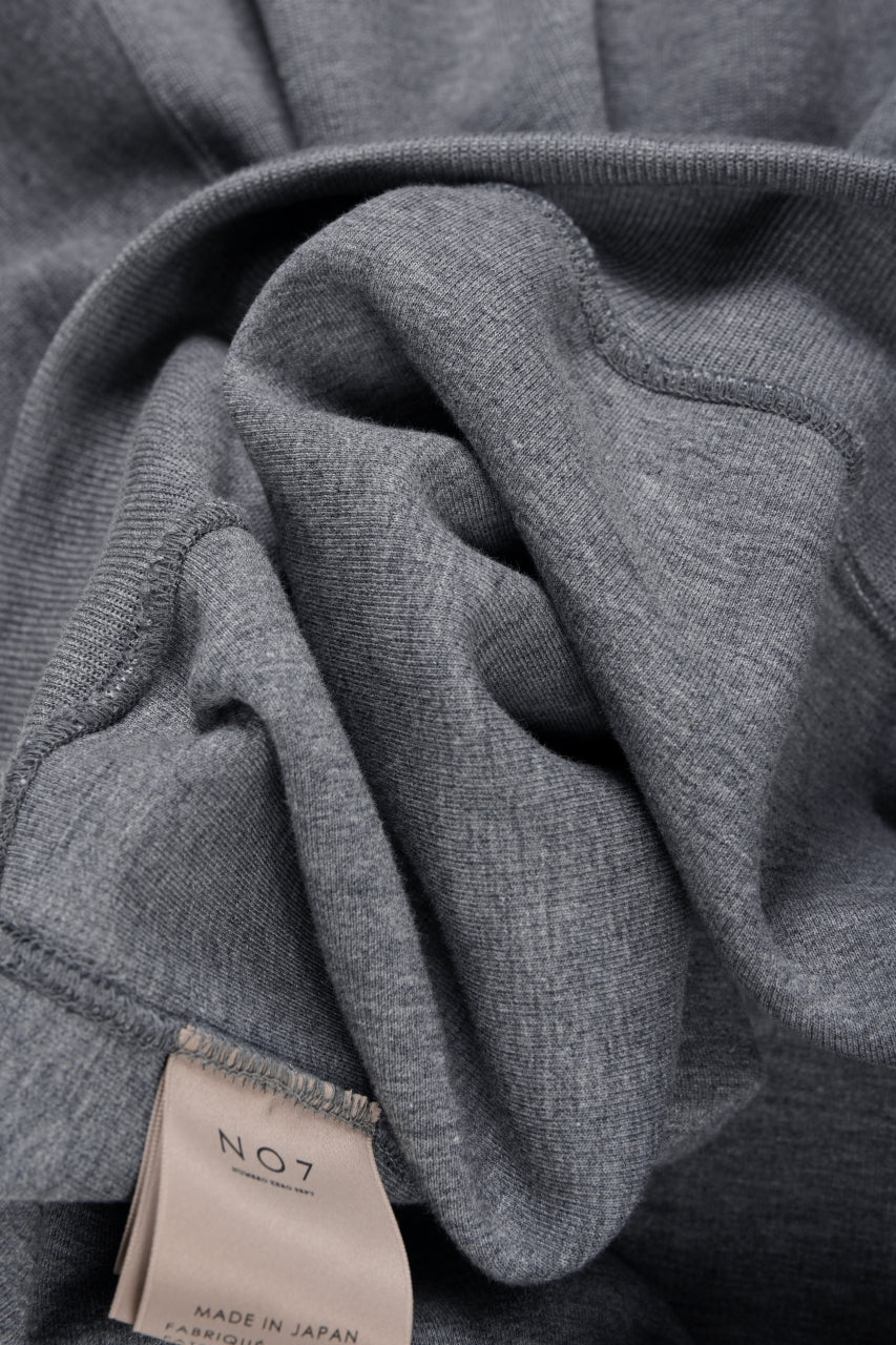 画像をギャラリービューアに読み込む, N/07 BASIC TOP / RIBBED CARDBOARD KNIT JERSEY (GREY)