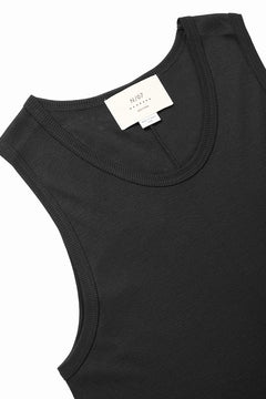 画像をギャラリービューアに読み込む, N/07 MINIMAL TANK TOP / MVS SPIRAL TELECO (BLACK)